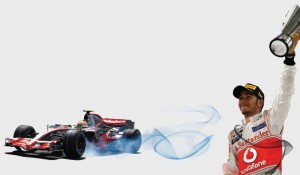 Lewis Hamilton y su auto McLaren