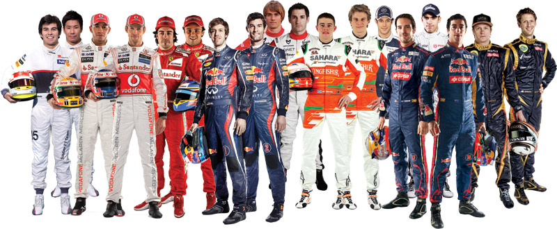 La plantilla de pilotos 2012 de F1