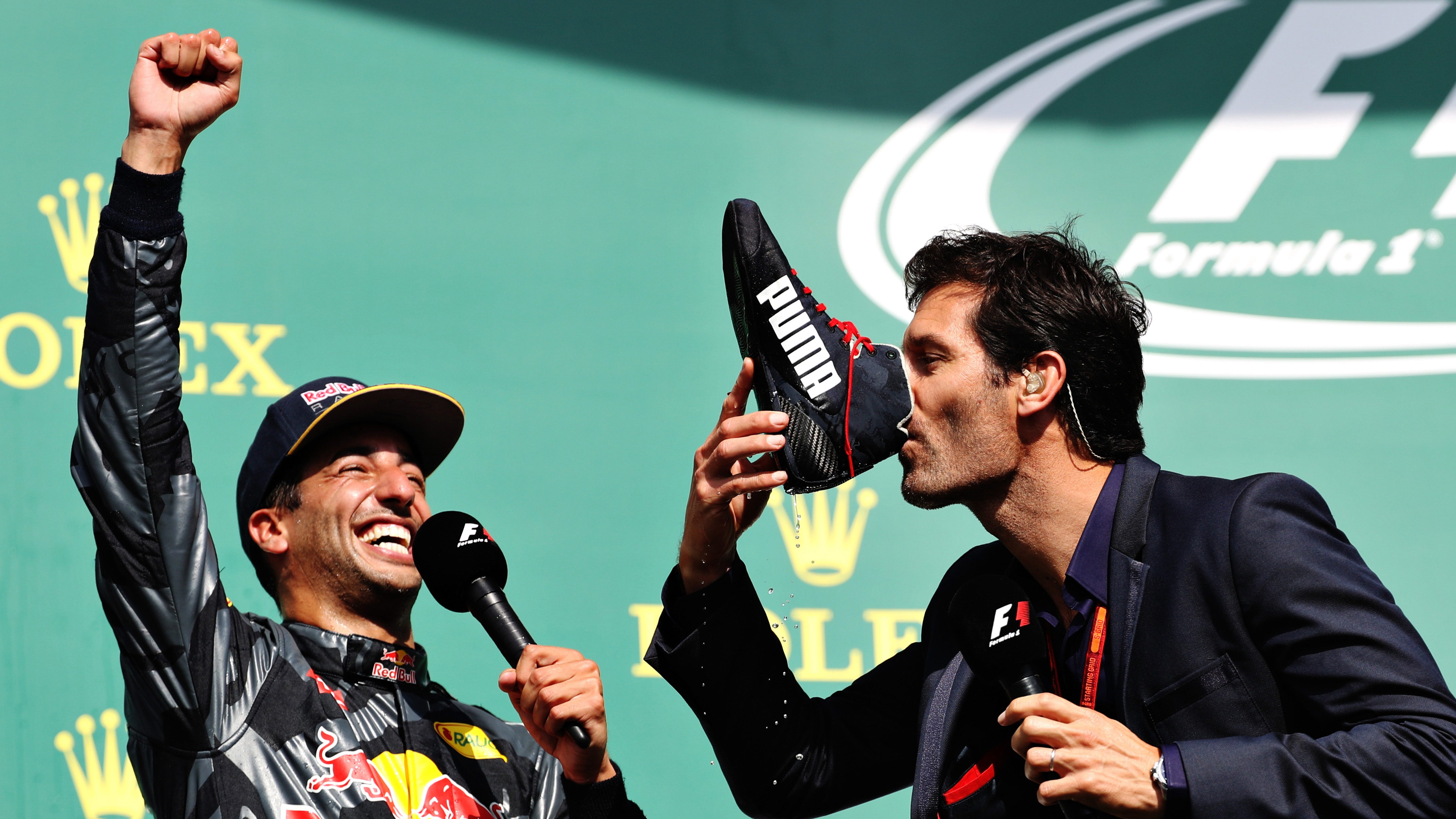 Shoey Daniel Ricciardo & Mark Webber Spa Francorchamps