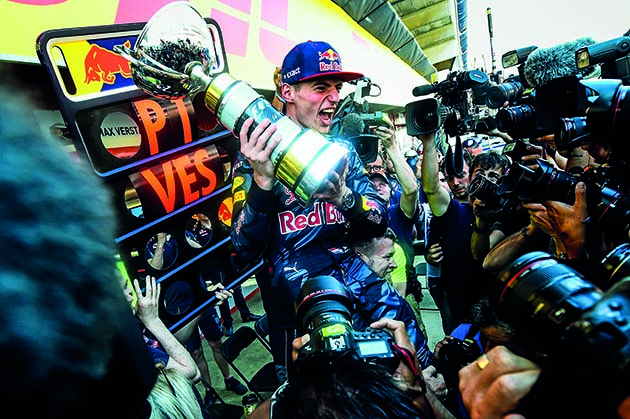 MONTMELO, SPAIN - MAY 15: Max Verstappen of Netherlands and Red Bull Racing celebrates with the team in the pit lane after winning his first F1 race at the Spanish Formula One Grand Prix at Circuit de Catalunya on May 15, 2016 in Montmelo, Spain. (Photo by David Ramos/Getty Images) // Getty Images / Red Bull Content Pool // P-20160515-01027 // Usage for editorial use only // Please go to www.redbullcontentpool.com for further information. //