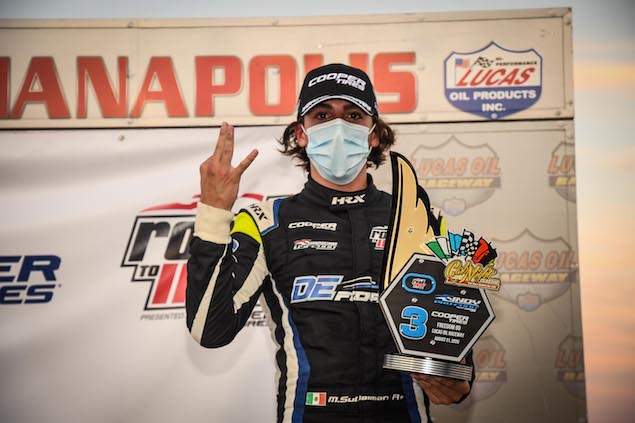 Sulaimán logra podio en Indy Pro 2000 (FOTO: Road to Indy)