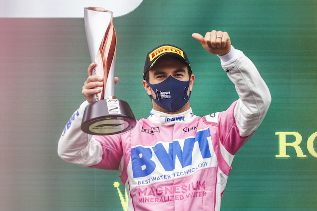 Checo Pérez con podio en Turquía (FOTO: Racing Point F1 Team)
