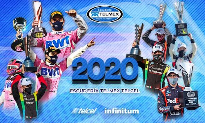 Deja el 2020 a Escudería Telmex Telcel la continuidad de Checo en F1, 21 triunfos y 3 campeonatos
