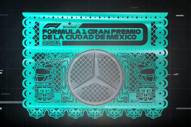 Mercedes F1 Team en papel picado (FOTO: Mexico GP)