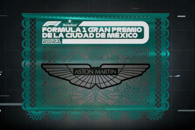 Aston Martin F1 en papel picado (FOTO: Mexico GP)