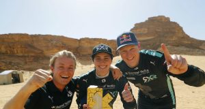 Nico Rosberg, Molly Taylor y Johan Kristoffersson (Sam Bloxham/Extreme E)