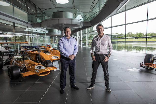 Zak Brown y Alejandro Agag, anuncindo que McLaren participará en Extreme E a partir de 2022 (FOTO. Extreme E)