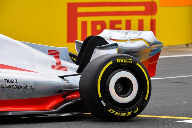 Prototipo del auto 2022 de F1 (FOTO: Mark Sutton/Pirelli Motorsport)