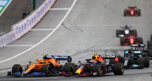 Pérez y Norris sobre el incidente en GP de Austria (FOTO: Clive Rose/Red Bull Content Pool)