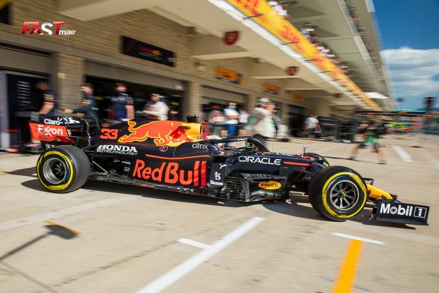 Max Verstappen (Red Bull Racing) durante el primer día de actividades del GP de Estados Unidos 2021 de F1 (FOTO: Arturo Vega para FASTMag)
