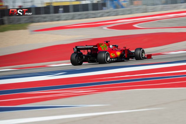 Charles Leclerc (Scuderia Ferrari) durante el GP de Estados Unidos 2021 de F1 en el Circuito de las Américas (FOTO: Nick Hreror para FASTMag)