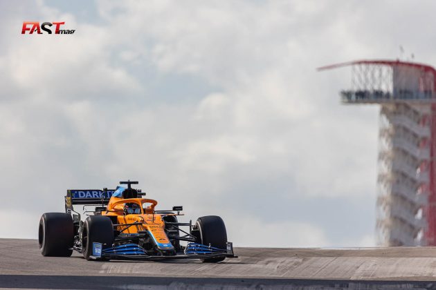 Daniel Ricciardo (McLaren Racing) durante el GP de Estados Unidos 2021 de F1 en el Circuito de las Américas (FOTO: Arturo Vega para FASTMag)