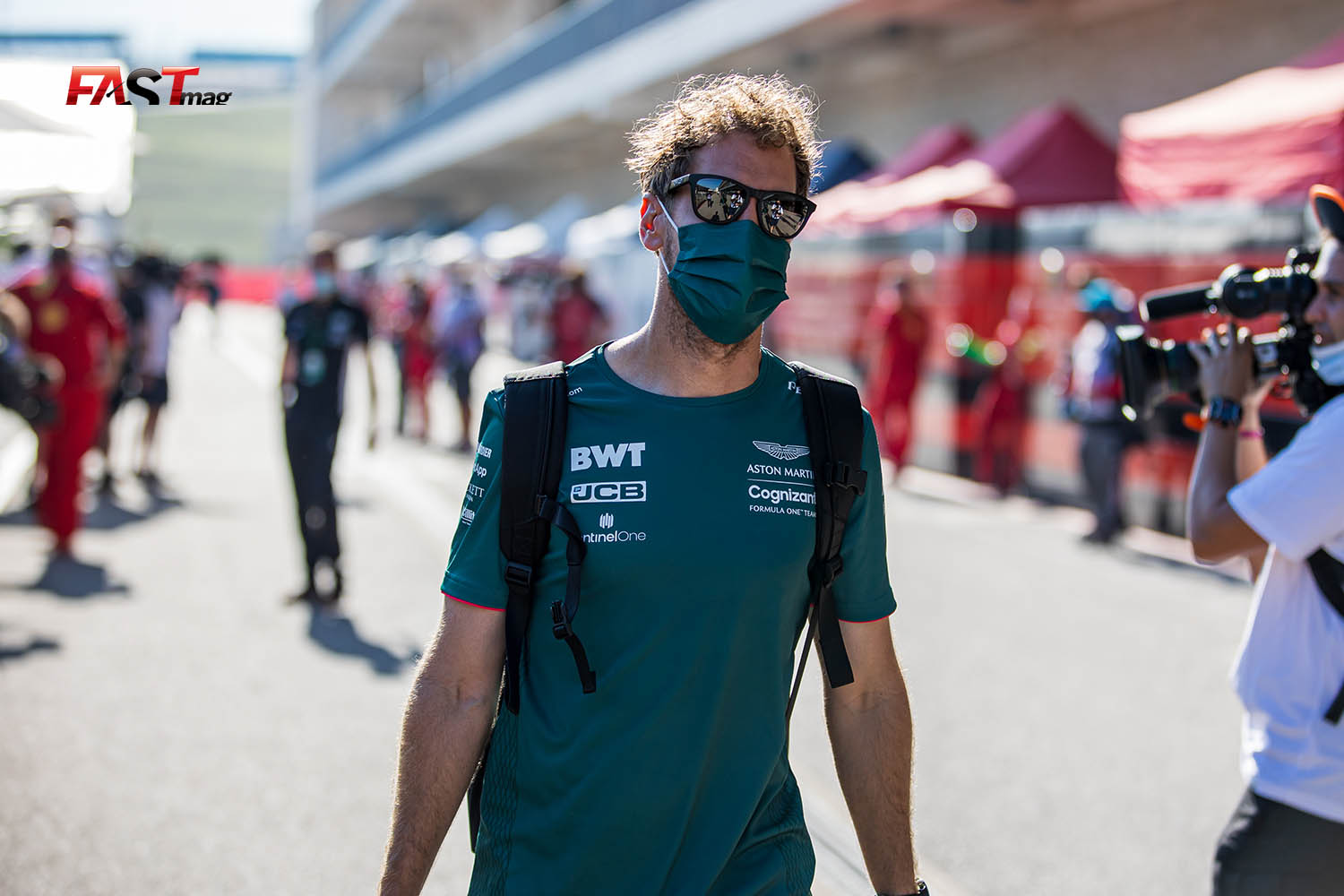 Sebastian Vettel (Aston Martin F1 Team) on his arrival at the Circuit of the Americas for the first day of activities of the 2021 F1 United States GP (PHOTO: Arturo Vega for FASTMag)