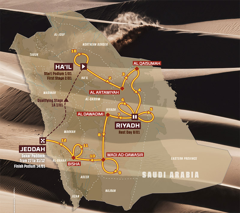 Rally Dakar: Mapa de la edición 2022