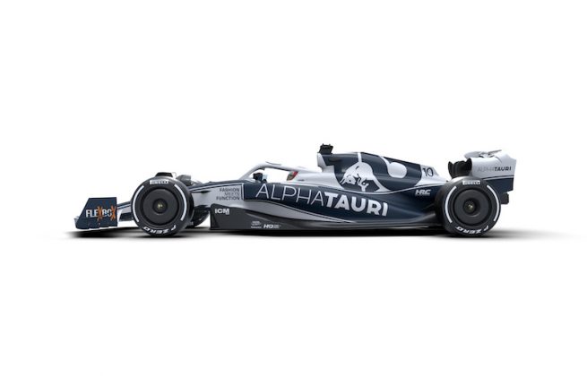 Boceto digital del modelo AT03 de Scuderia AlphaTauri (FOTO: Red Bull Content Pool)