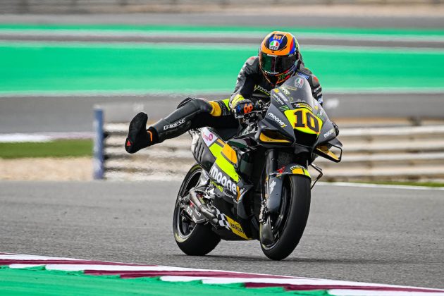 Luca Marini (VR46 Ducati) durante las prácticas del GP de Katar 2022 (FOTO: Suzuki MotoGP)