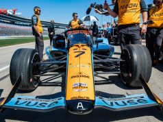 Felix Rosenqvist (ARROW McLaren SP) durante el sábado de acción del Texas 375 de IndyCar (FOTO: Arturo Vega para FASTMag)