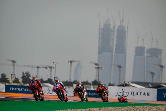 Acción de las prácticas del GP de Katar 2022 de MotoGP (FOTO: Dorna)