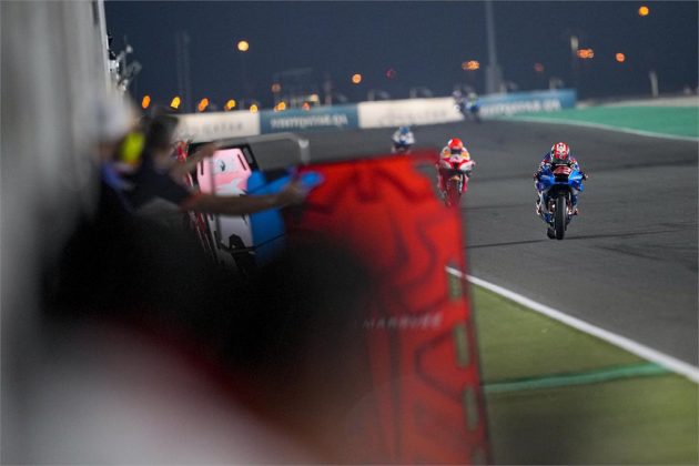 Acción de las prácticas del GP de Katar 2022 de MotoGP (FOTO: Suzuki MotoGP)