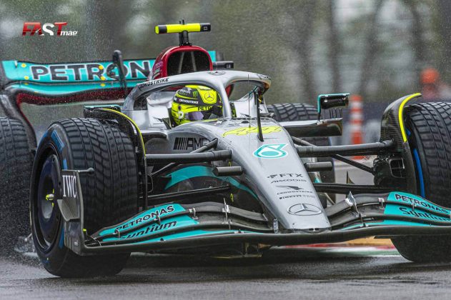 Lewis Hamilton (Mercedes AMG F1) durante el viernes de prácticas del GP de Emilia Romaña 2022 de F1 (FOTO: Daniele Benedetti para FASTMag)