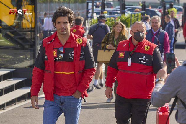 Carlos Sainz (Scuderia Ferrari) en la jornada de sábado del GP de Emilia Romaña de F1 2022 en Imola (FOTO: Piergiorgio Facchinetti para FASTMag)