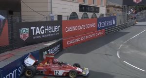 Leclerc choca Ferrari 312B3 en GP de Mónaco Histórico