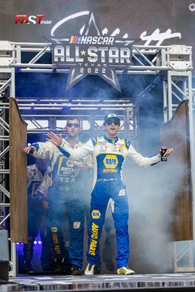 Chase Elliott (Hendrick Motorsports) en la presentación de pilotos de la Carrera de las Estrellas de NASCAR Cup 2022 en Texas Motor Speedway (FOTO: Arturo Vega para FASTMag)