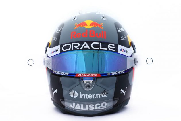Casco de "Checo" Pérez para GP de Mónaco 2022 (FOTO: Mark Thompson/Red Bull Racing)