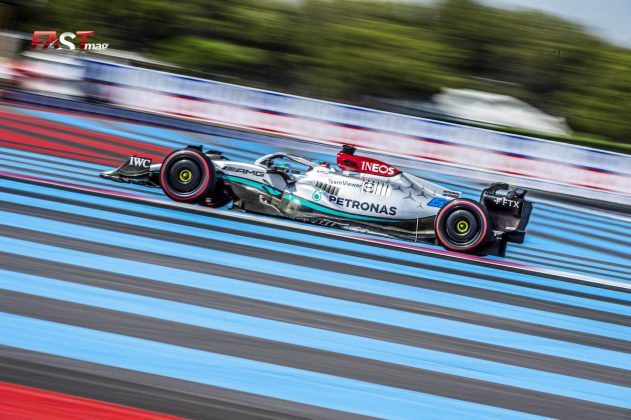 George Russell (Mercedes AMG F1) en la calificación del GP de Francia de F1 2022 (FOTO: Danielle Benedetti para FASTMag)