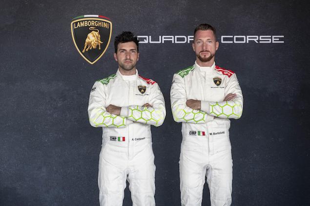 Andrea Caldarelli y Mirko Bortolotti, pilotos de pruebas del programa (FOTO: Lamborghini)