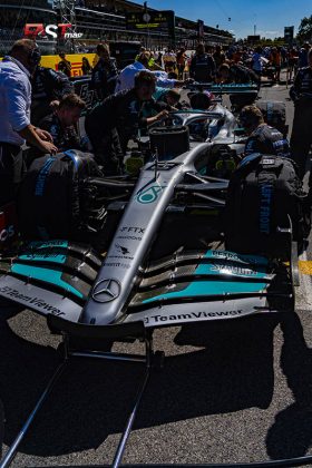 El auto de George Russell (Mercedes AMG F1 Team) en el previo del GP de Italia F1 2022 (FOTO: Piergiorgio Facchinetti para FASTMag)