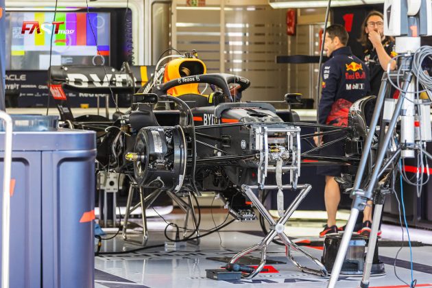 Red Bull RB18 en el garaje del Circuito de las Américas, durante el Día de Medios del GP de Estados Unidos 2022 de F1 (FOTO: Arturo Vega para FASTMag)