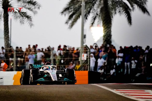 George Russell (Mercedes AMG F1) durante el GP de Abu Dabi 2022 de F1 (FOTO: Arturo Perea para FASTMag)