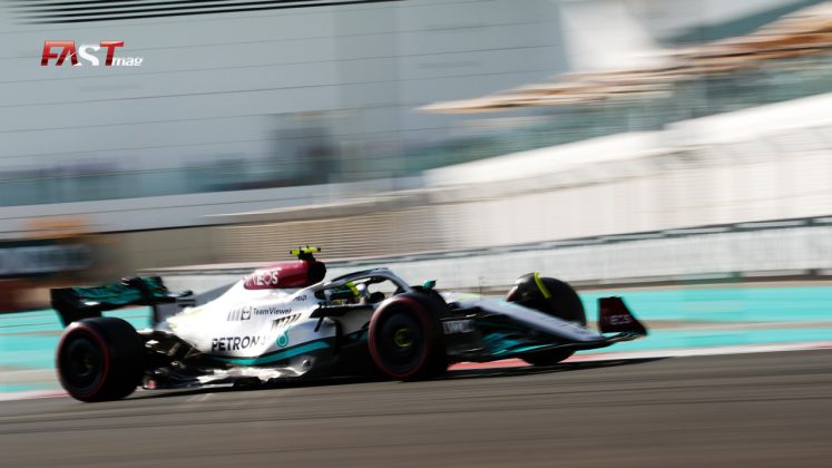 Lewis Hamilton (Mercedes-AMG F1) en la Práctica 1 del GP de Abu Dabi 2022 (FOTO: Arturo Perea para FASTMag)