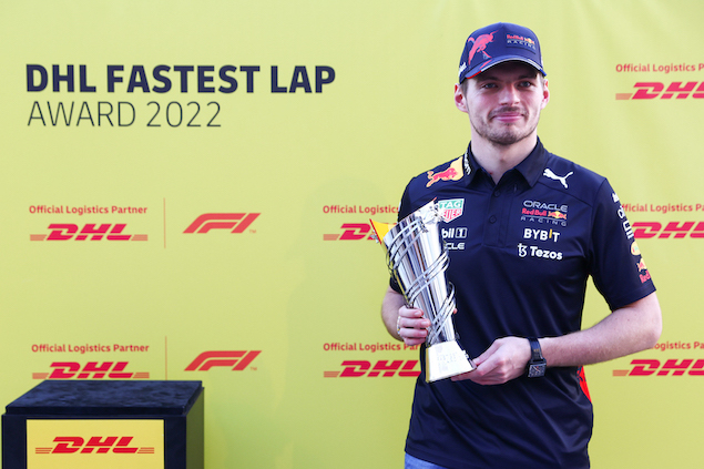 Max Verstappen se adueña de Premio a Vuelta Más Rápida de DHL 2022 (FOTO: Mark Thompson/Red Bull Racing)