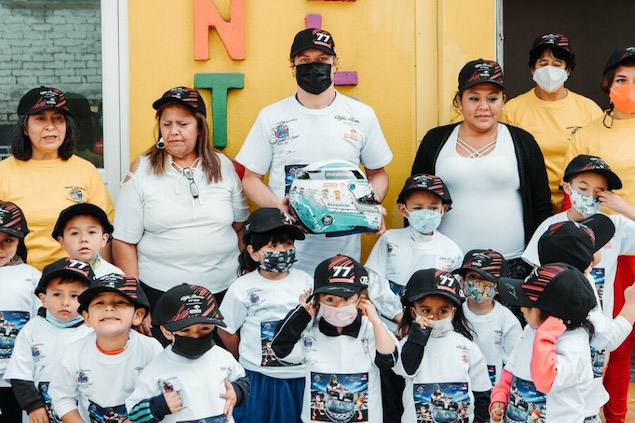 Bottas convivió con niños del Centro Lolita en Ciudad de México (FOTO: Alfa Romeo F1)
