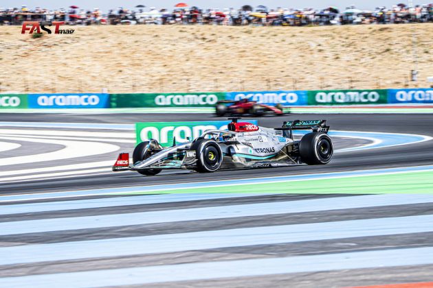 George Russell (Mercedes AMG F1) durante el GP de Francia de F1 2022 (FOTO: Piergiorgio Facchinetti para FASTMag)