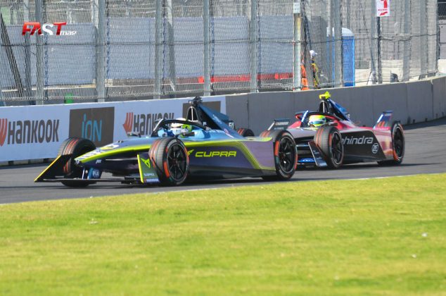 Nico Mueller (ABT CUPRA) y Oliver Rowland (Mahindra Racing) en el ePrix de Ciudad de México 2023 de Fórmula E (FOTO: CaJal para FASTMag)
