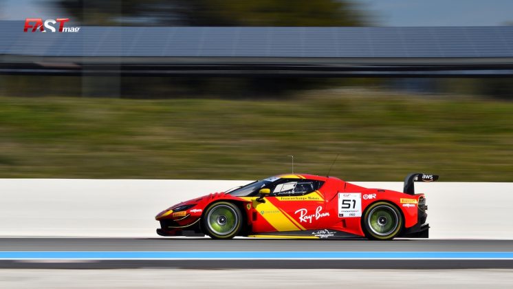 El Ferrari 296 GT3 No. 51 de AF Corse en la pretemporada 2023 de GTWCE (FOTO: Yann Seite para FASTMag)