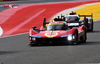 El Ferrari 499P No. 50 de Fuoco-Molina-Nielsen (Hiperautos) en las prácticas de las "6 Horas de Spa" del WEC 2023 (FOTO: Benoit Maroye para FASTMag)