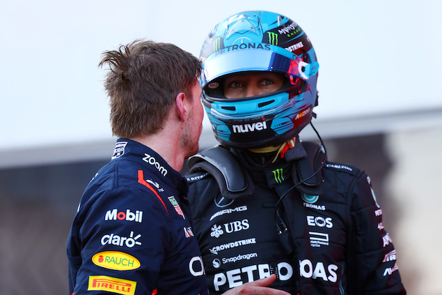 Verstappen, Russell y el desencuentro en Sprint de Azerbaiyán (FOTO: Mark Thompson/Red Bull Racing)