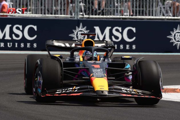 Max Verstappen (Red Bull Racing) en las prácticas de viernes en el Gran Premio de Miami 2023 de F1 (FOTO: Luis Ugarte para FASTMag)