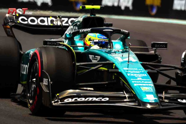 Fernando Alonso (Aston Martin F1 Team) en la calificación del Gran Premio de Miami 2023 de F1 (FOTO: Luis Ugarte para FASTMag)