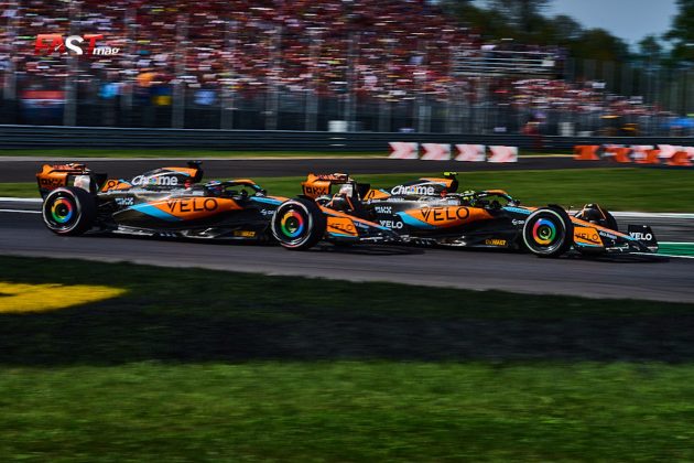 Oscar Piastri y Lando Norris (McLaren Racing) en el GP de Italia 2023 de F1 (FOTO: Piergiorgio Facchinetti)
