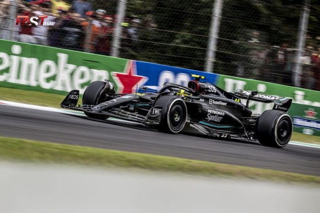 Lewis Hamilton (Mercedes AMG F1) durante la Práctica 1 del GP de Italia 2023 de F1 (FOTO: Daniele Benedetti para FASTMag)