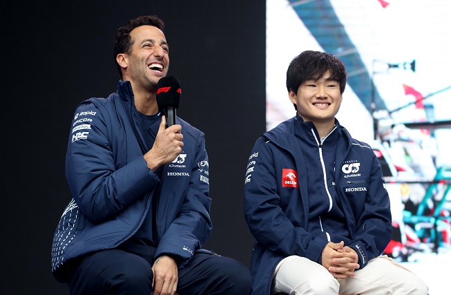 Tsunoda y Ricciardo, titulares de AlphaTauri para 2024 (FOTO: Peter Fox/Red Bull Content Pool)
