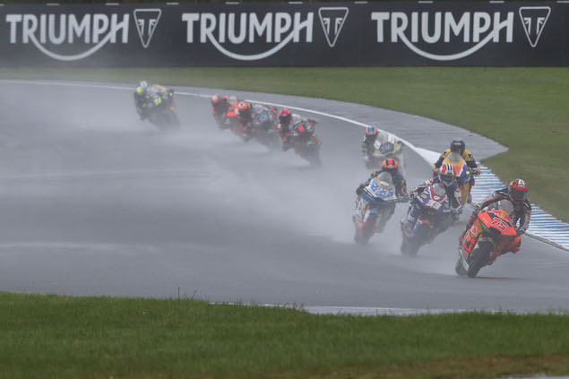 Tras realizar las carreras de Moto2 (en foto) y Moto3, MotoGP canceló la Carrera Sprint de GP de Australia (FOTO: Gold & Goose/Red Bull Content Pool)