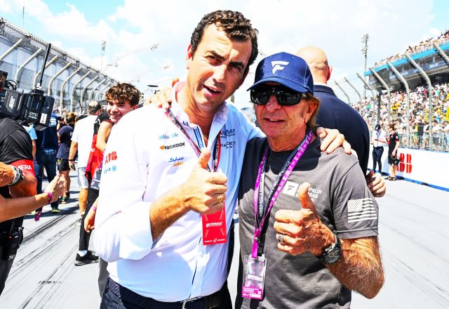 Albert Longo con Emerson Fittipaldi (Fotos FE)